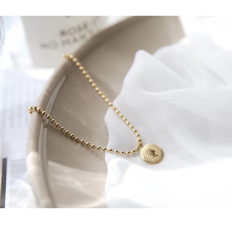 Lắc Chân/Vòng Tay/Lắc Chân Bằng Thép Titan Mạ Vàng Hồng 18K Phong Cách Retro Nhật Bản Không Phai Không Dị Ứng Làm Quà Tặng Cho Nữ