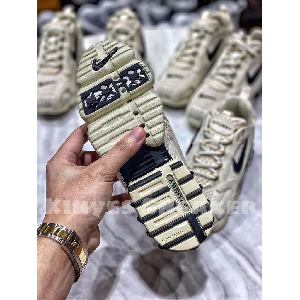 Giày NK Air Zoom Spiridon Cage 2 Stussy Fossil