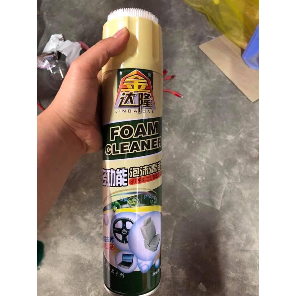 LỌ XỊT TẨY ĐA NĂNG, TẨY ĐỒ DA, GHẾ DA FOAM CLEANER