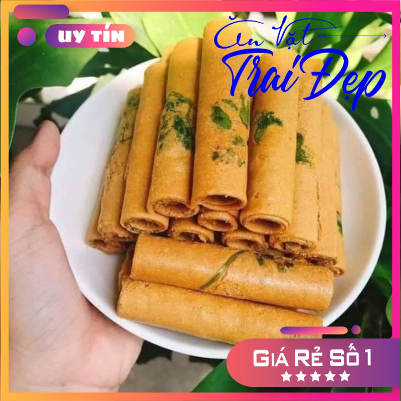 Bánh Ống Ngò Nhân Đậu Phộng hủ Pet 450g - Trai Đẹp Snack