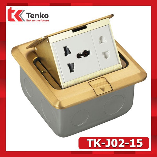 Ổ Cắm Điện Âm Sàn Đa Năng Bằng Đồng Thau Tenko TK-J02-15 Uy Tín
