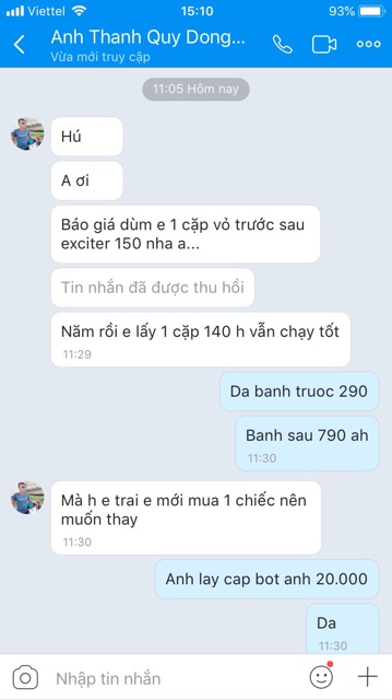 Lốp trước xe Exciter 150 chính hãng Veloce