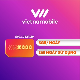 Mua  FREE 1 NĂM  Sim vietnamobile data 4g 1 năm miễn phí 12 tháng không cần nạp tiền 5GB/Ngày - 150 GB/tháng giá rẻ