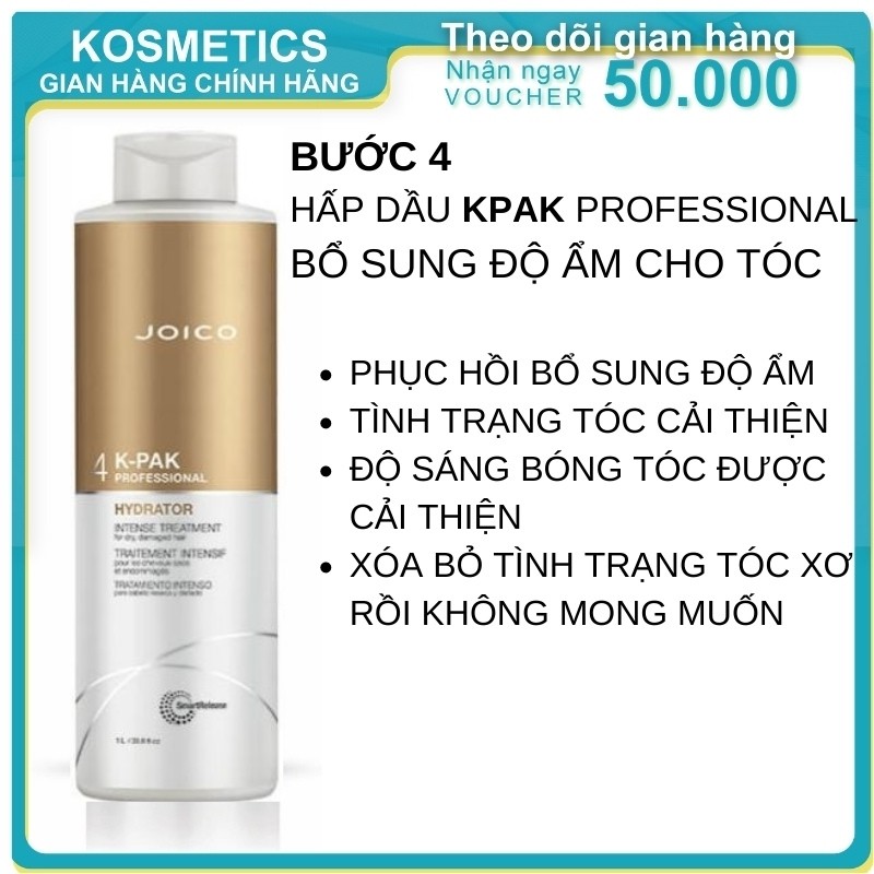 Bộ phục hồi tóc chuyên nghiệp JOICO KPAK PROFESSIONAL 1000ml x 4