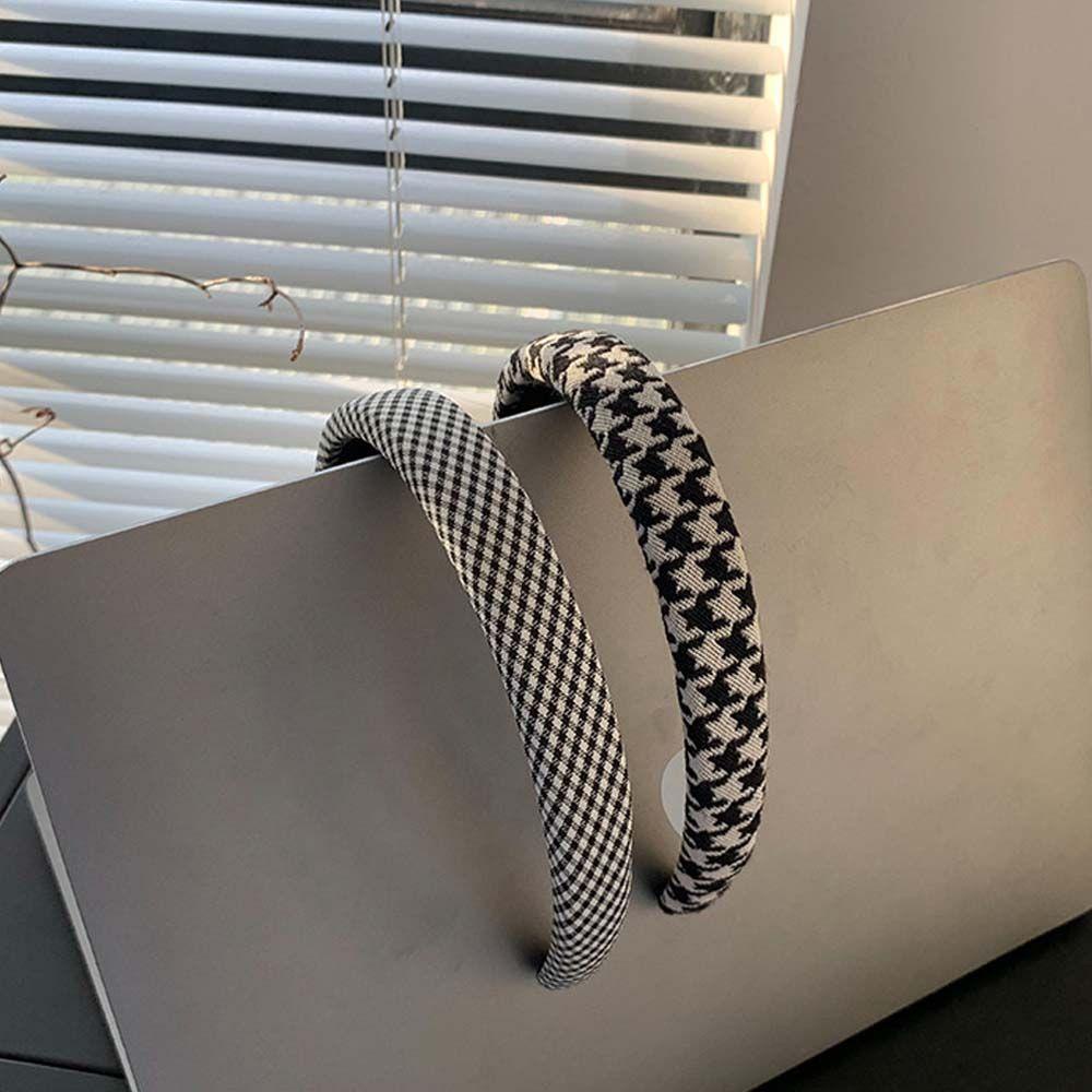 Băng Đô Cài Tóc Bản Rộng Kẻ Sọc Caro Ngọt Ngào Rửa Mặt / Rửa Mặt Cho Nữ Back2L