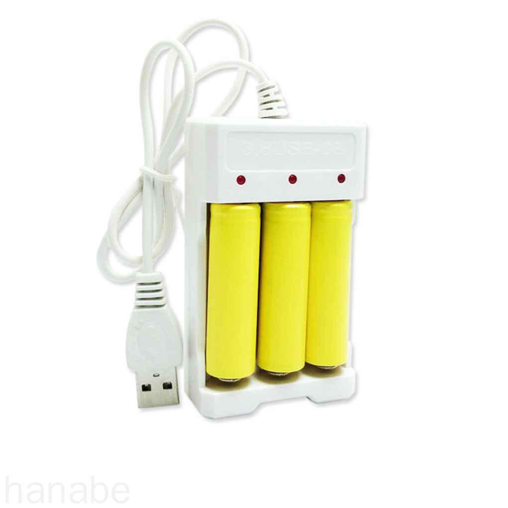 Bộ Sạc Pin Nhanh Thông Minh 4 / 3 Ngăn Màu Trắng Cổng Usb Aa Aaa