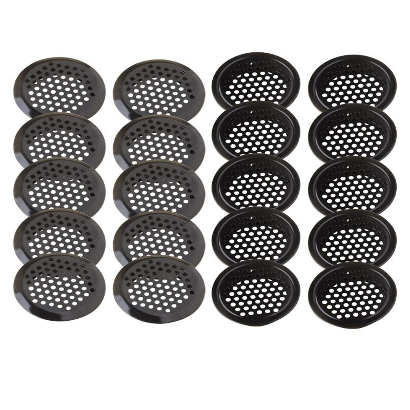 Set 10 Lỗ Tròn Đen 19-53mm Bằng Thép Không Gỉ Gắn Hộp Đựng Giày
