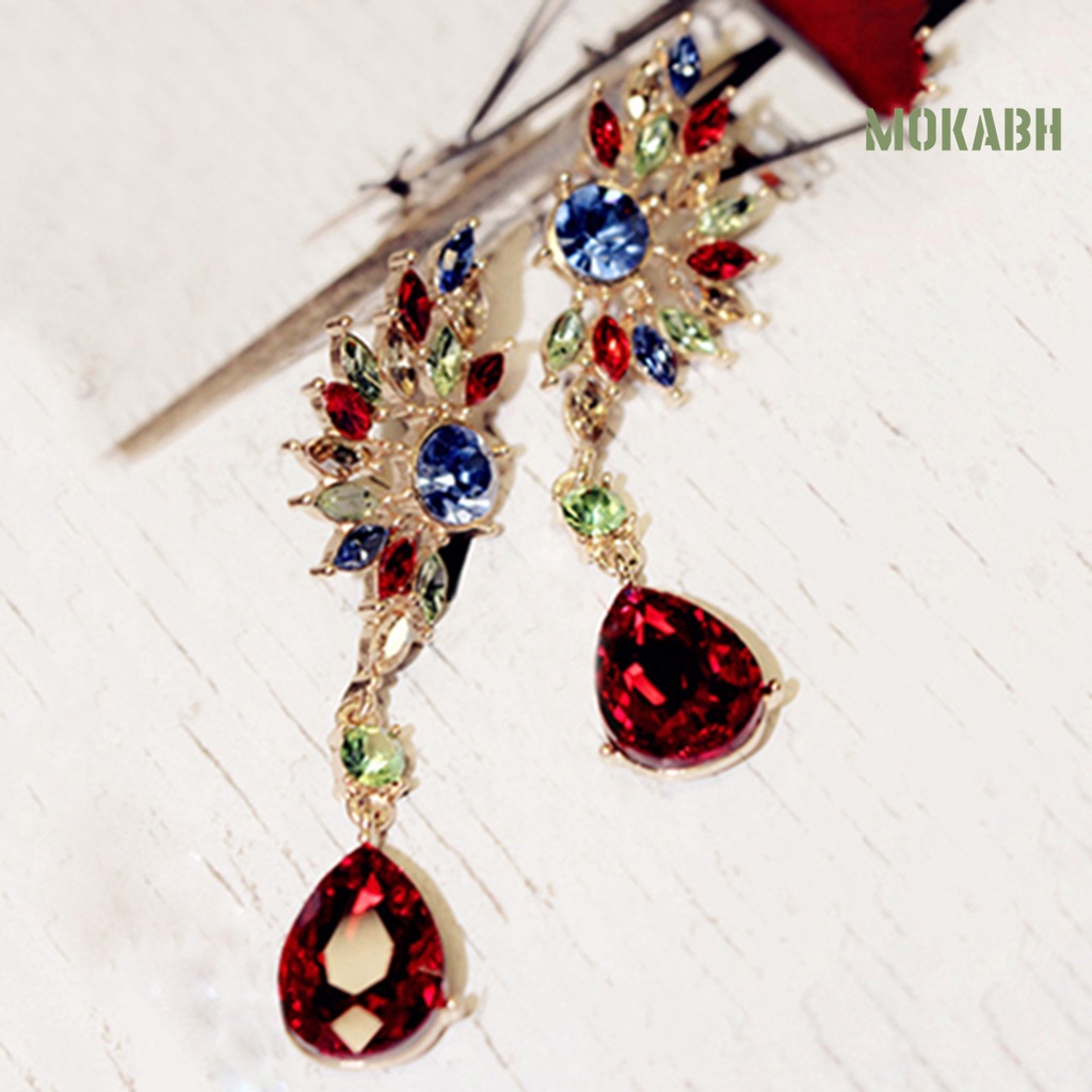 Bông Tai Dài Hình Đôi Cánh Đính Đá Thời Trang Dành Cho Nữ