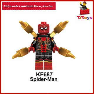 Minifigures nhân vật Spider Man - Đồ chơi Lắp ghép Xếp hình Non Lego KF687