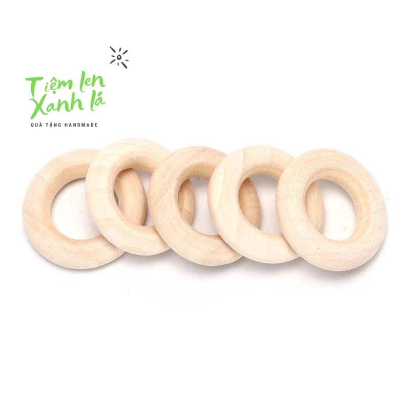 Vòng gỗ, khoen gỗ tròn làm đồ handmade, trang sức thủ công size 2-7cm