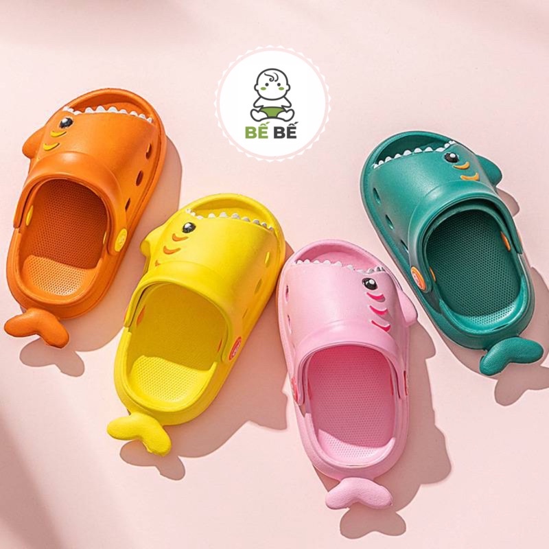 Dép sục Cá Mập cho bé Baby Shark Cheerful Mario Có Quai Hậu siêu nhẹ siêu êm dễ thương cho bé trai bé gái SK3