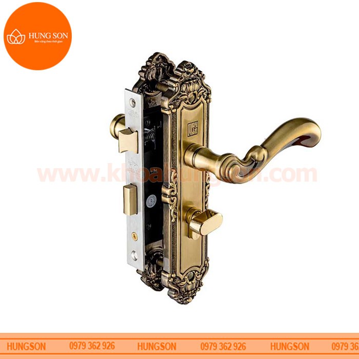 KHÓA TAY NẮM THÔNG PHÒNG ĐỒNG THAU HUY HOÀNG HCR 5829