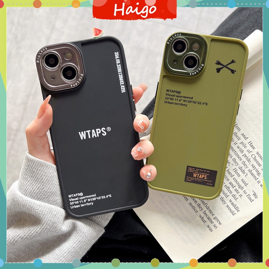 Ốp Điện Thoại Nhựa Cứng Mạ Điện Họa Tiết WTAPS Cho iPhone14 13 12 Mini 11 PRO MAX 6 / 6s 7 / 8plus SE2 X / XS XR XSMAX #Hg5140