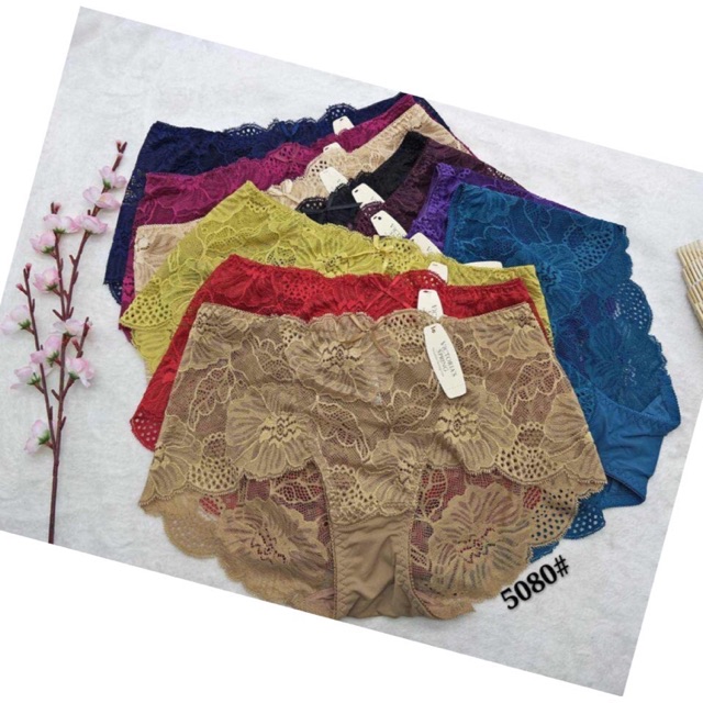[Q5080] Combo 10 quần lót ren hoa to