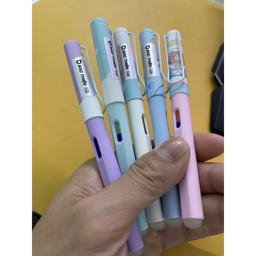 Bút Mực Sao Thiên S205 Nano Tẩy xóa mực, Hình dễ thương