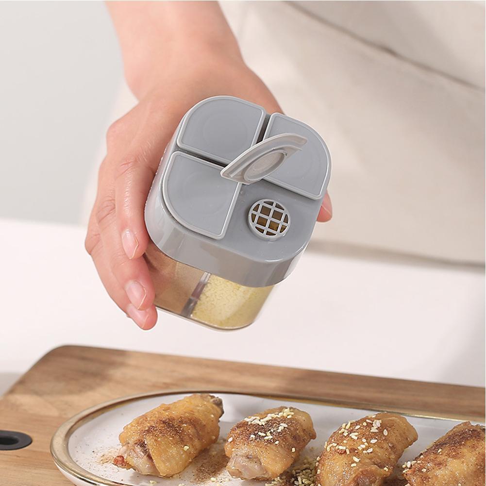 Hũ Đựng Gia Vị Bằng Nhựa Trong Suốt 4 Trong 1 O7W2