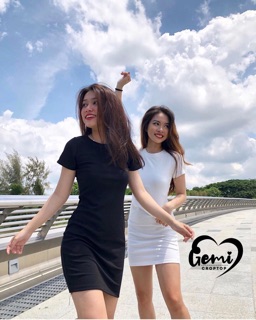 VÁY BODY BASIC TAY NGẮN [GEMI SHOP]