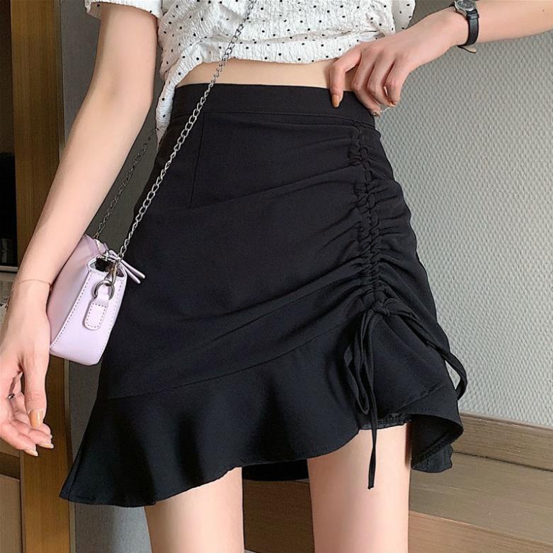 🦋🦋 💃 Chân Váy Nữ Dáng Chữ A Dây Rút Viền Bèo Z006 | BigBuy360 - bigbuy360.vn