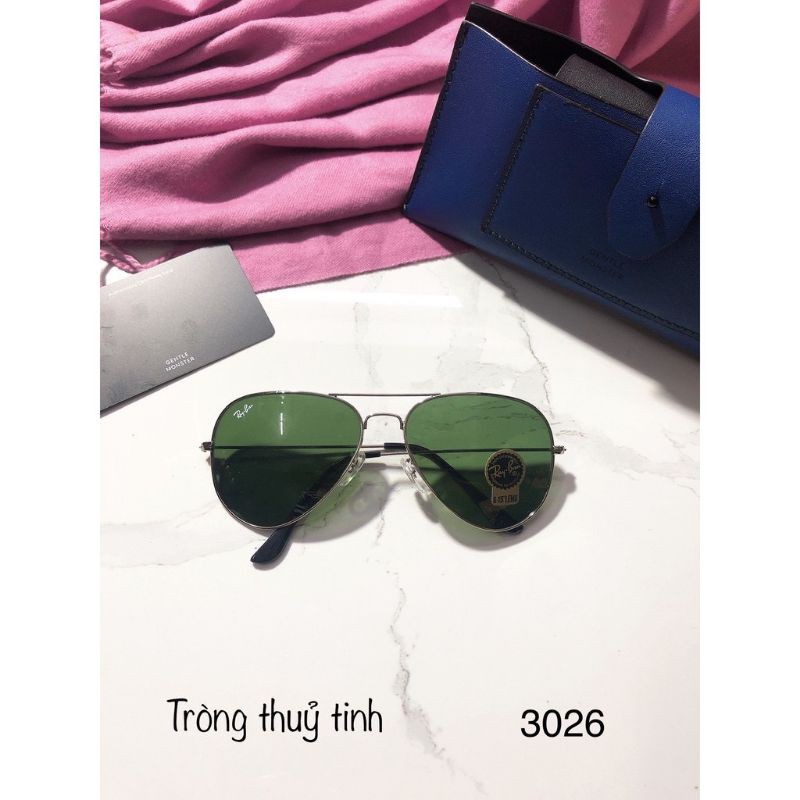 Mắt Kính Mát ray ban tròng thuỷ tinh cường lực, mẫu hot bán quanh năm ( tặng kèm túi đựng kính và khăn lụa)