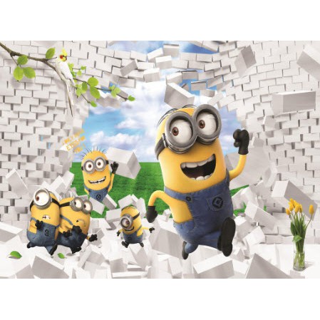 Tranh Dán Tường Hoạt Hình Minions Trang Trí Phòng Em Bé LunaTE0062