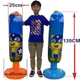 [Mã TOY5 giảm 10% đơn 50K] Bao trụ đấm bốc tự cân bằng cho bé Cao 1.3m, Cột boxing hơi cho bé giá rẻ