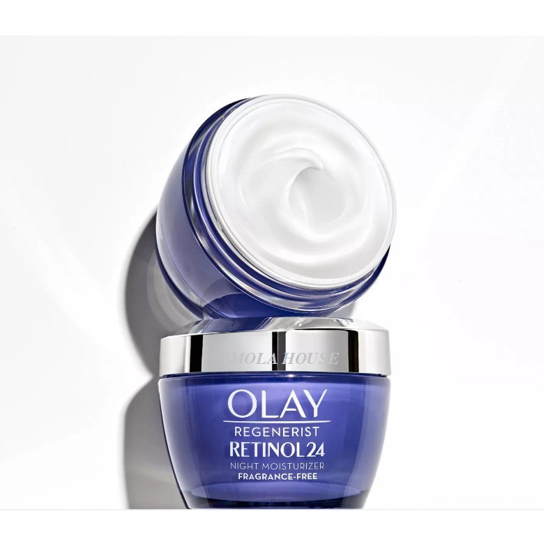 [USA] Kem dưỡng tái tạo da ban đêm Olay Regenerist RETINOL 24 Night Moisturizer Fragrance-Free (48g)