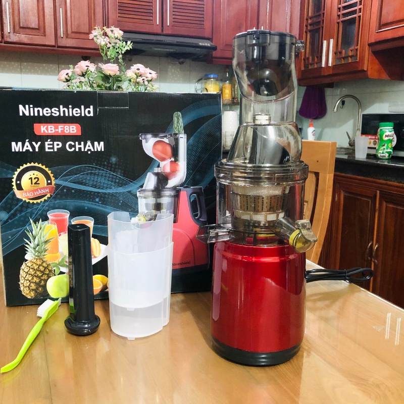 [CAO CẤP]Máy Ép Hoa Quả Trái Cây Nineshield F8B Siêu Mạnh, Tách Riêng Nước Và Bã