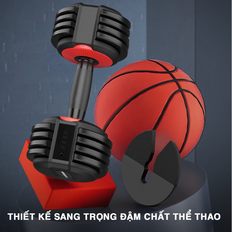 TẠ TAY ĐA NĂNG JOBUR DUMBEL SND-25 CAO CẤP -Tạ tay điều chỉnh khóa số từ 2-25kg
