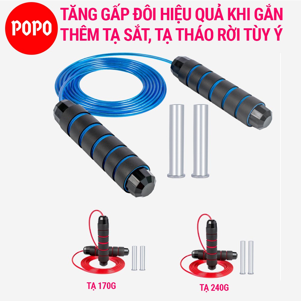 Dây nhảy thể lực,dây nhảy thể dục giúp giảm cân, giảm mỡ bụng POPO hỗ trợ tập luyên kickbox, boxing