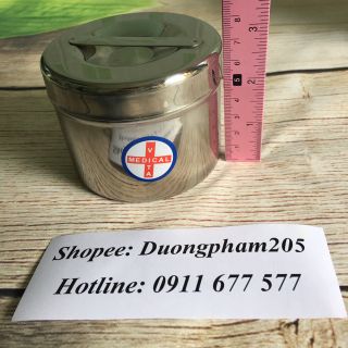 Hộp inox đựng bông gòn