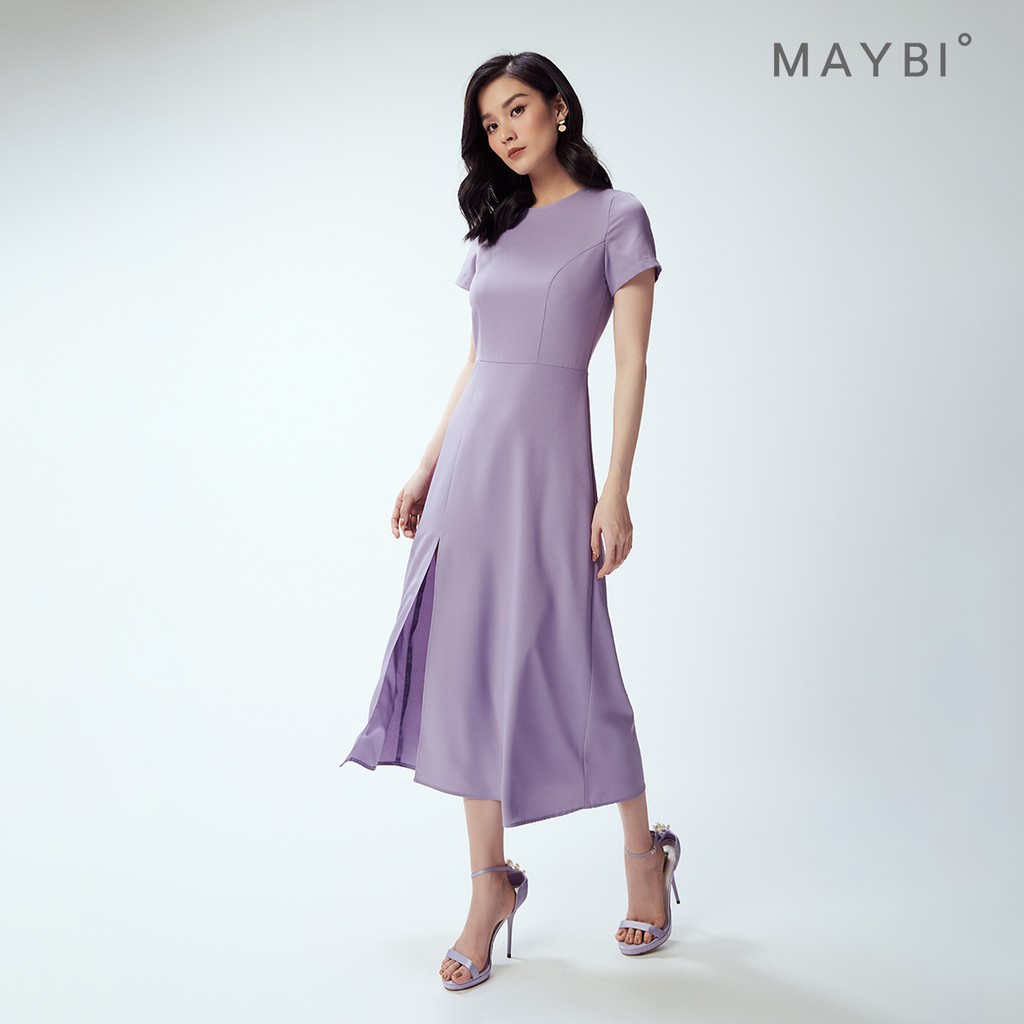 MAYBI - Đầm dài tím xẻ tà - Violet hera dress