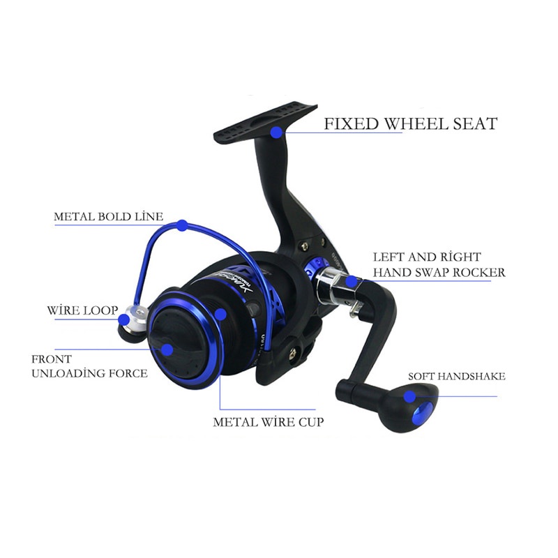 Máy Câu Cá 13+1 5.2:1 BK1000-7000 Series Chuyên Nghiệp Chất Lượng Cao