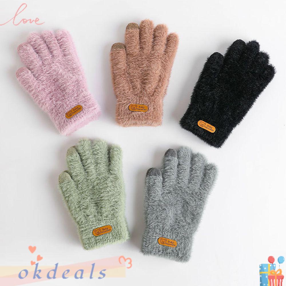 Găng Tay Giữ Ấm Mùa Đông Hình Gấu Dễ Thương Có Thể Chạm Màn Hình Cảm Ứng Dành Cho Nữ