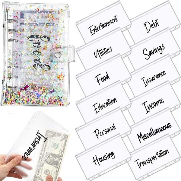 Sổ Tay A6 Bìa PVC Chống Thấm Nước 6 Vòng Tiện Dụng Màu Sắc Holographic