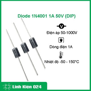 Mua Sản phẩm Diode 1N4001 1A 50V (DIP)