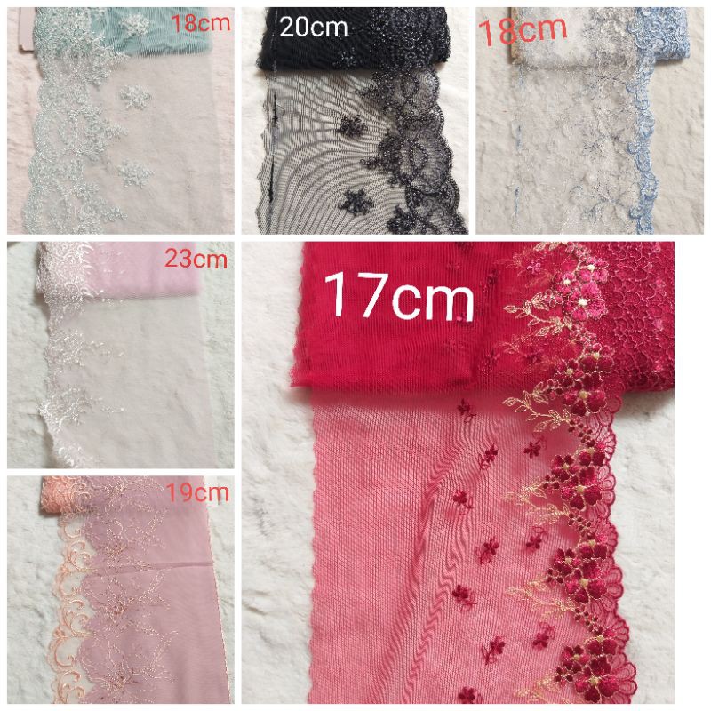 Ren thêu chân von lưới , size từ 16cm đến 25cm