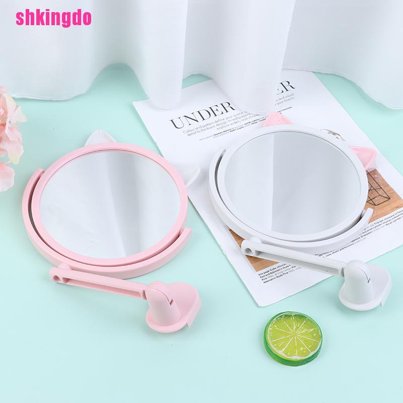[Hàng mới về] Gương trang điểm gắn tường không cần khoan có thể gấp gọn tiện lợi