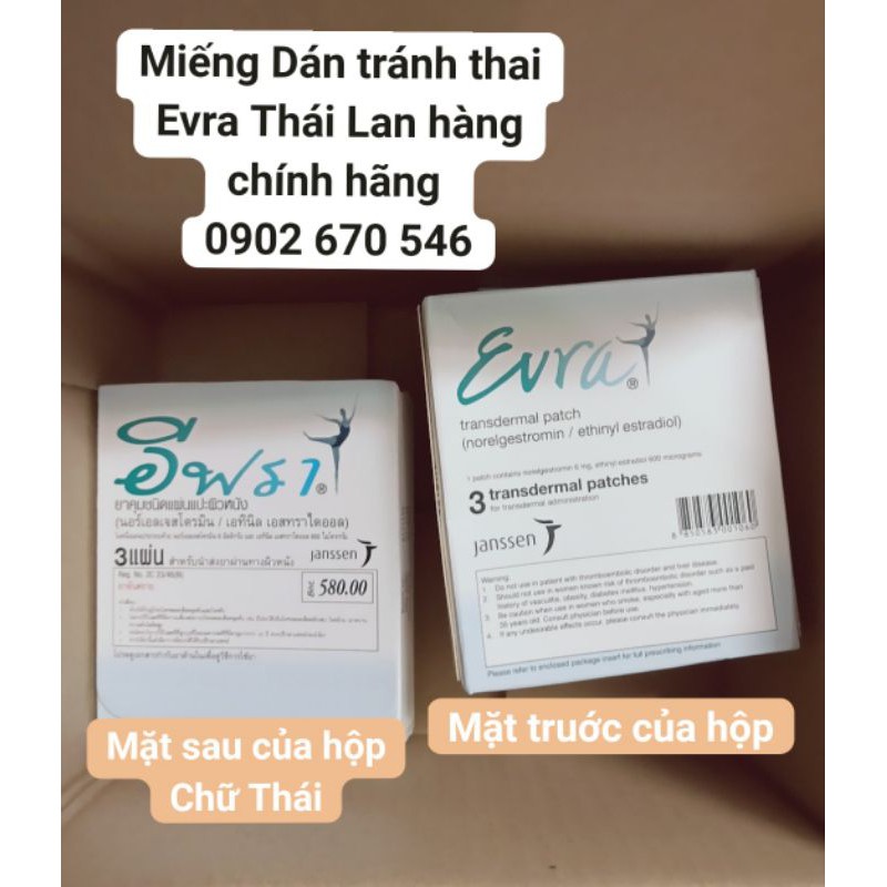 [Mã SKAMPUSHA9 giảm 8% đơn 250K] MIẾNG DÁN TRÁNH THAI EVRA THÁI LAN