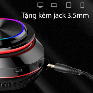 Tai nghe bluetooth chụp tai  Led B39 - bluetooth 5.0 tặng kèm jack cắm PC