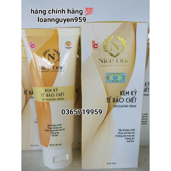 kem kỳ tế bào da chết NiCe One tuýp lớn (75ml) phục hồi da, chống lão hóa da, trắng da, giữ ẩm