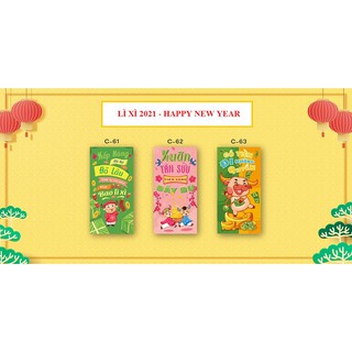 Lì Xì Tết Tân Sửu - Combo 10 mẫu khác nhau