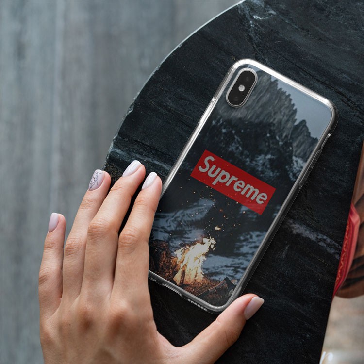 Ốp lưng SUPREME lửa trên núi  ấm áp mùa đông cho Iphone 5 6 7 8 Plus 11 12 Pro Max X Xr SUPPOD00173