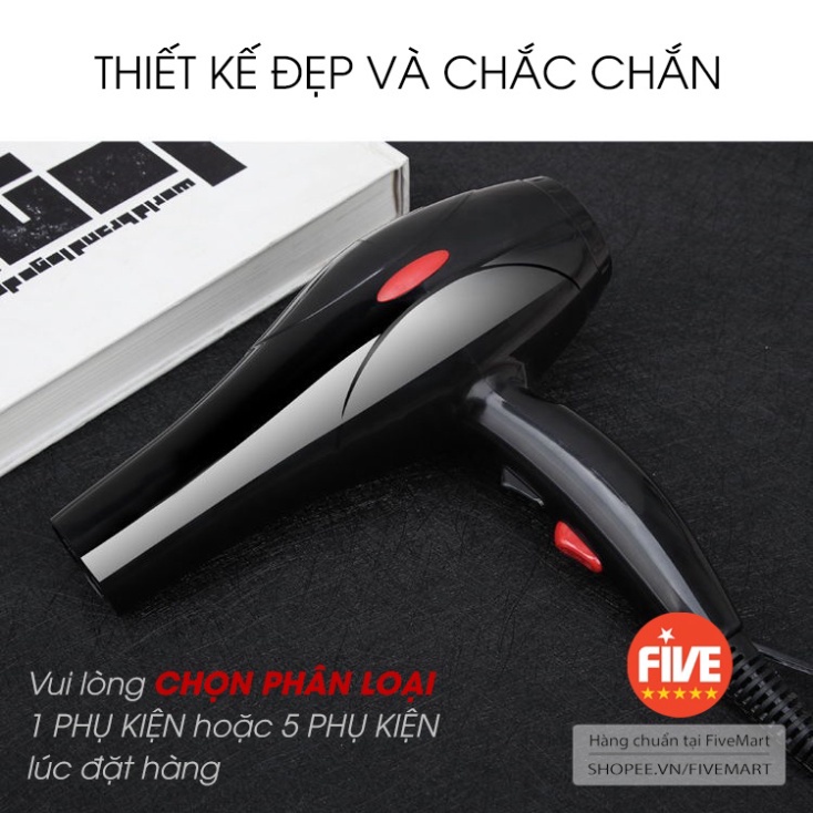 Máy Sấy Tóc Tạo Kiểu Công Suất Lớn 2200W Tặng Kèm Bộ Phụ Kiện 1 Hoặc 5 Chi Tiết Tùy Phân Loại Máy Sấy Cherrystore999