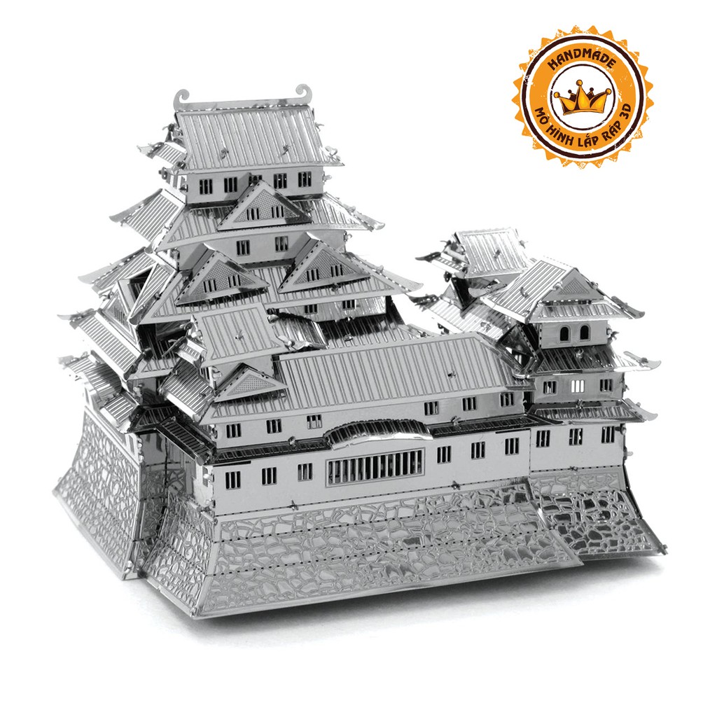 Mô Hình Kim Loại Lắp Ráp 3D Metal Mosaic Lâu đài Hạc Trắng( Himeji)