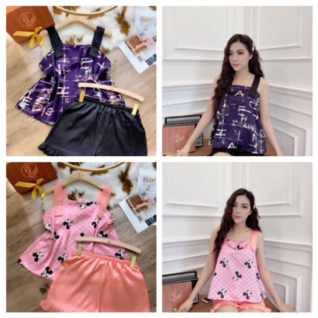 BỘ LỤA ĐÙI 2 DÂY MẶC NHÀ SIÊU MÁT