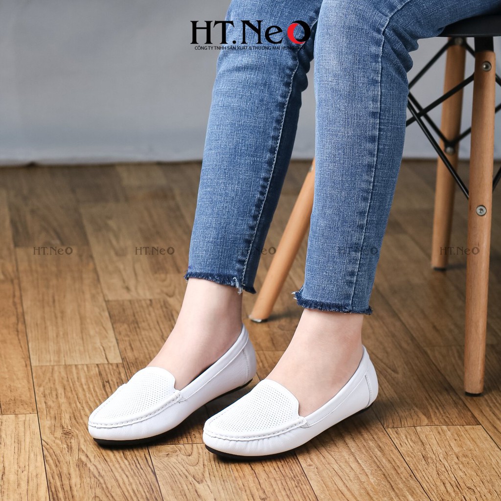 Giày lười nữ -  giày da nữ HT.NEO da bò thật 100%, thiết kế đơn giản và nhẹ nhàng nhưng vẫn trang nhã NU96