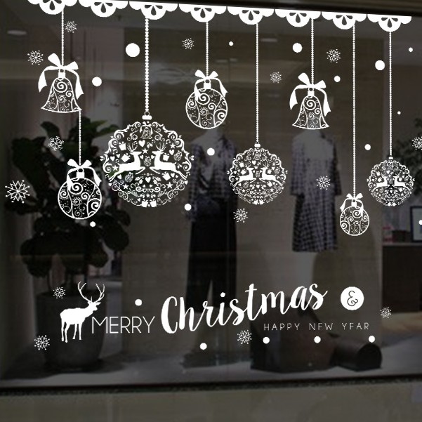 Tranh decal dán tường GIÁNG SINH, NOEL trang trí phòng khách, cửa hàng - Decal dán tường noel