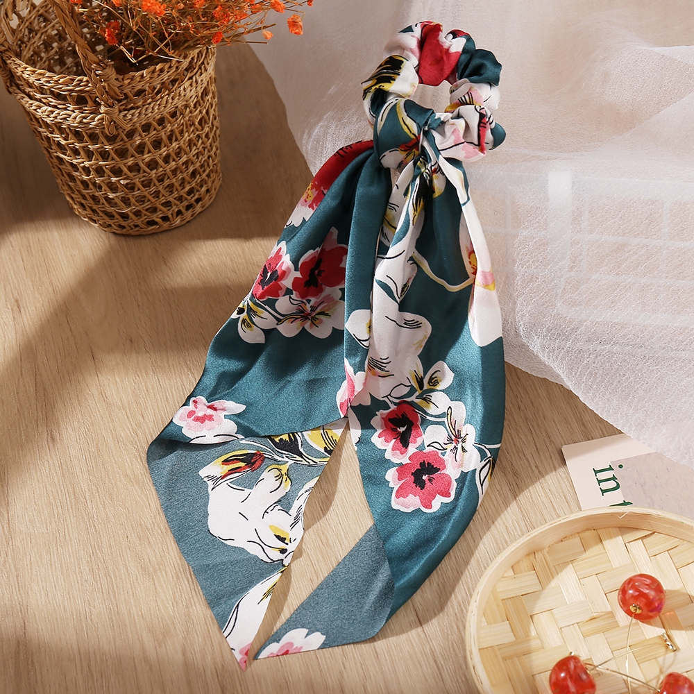 Dây Buộc Tóc In Hoa Thời Trang Nữ