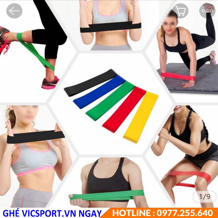 Bộ Dây Kháng Lực Cao Su( 5 Dây) MINI LOOP BRRANDS 5 chế Độ, loại cao cấp siêu bền - Vicsport