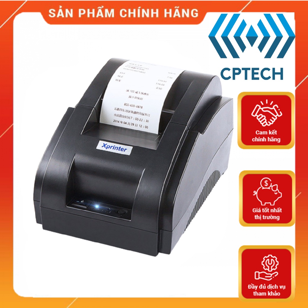 Máy in hoá đơn Bluetooth khổ 57mm Xprinter 58IIH